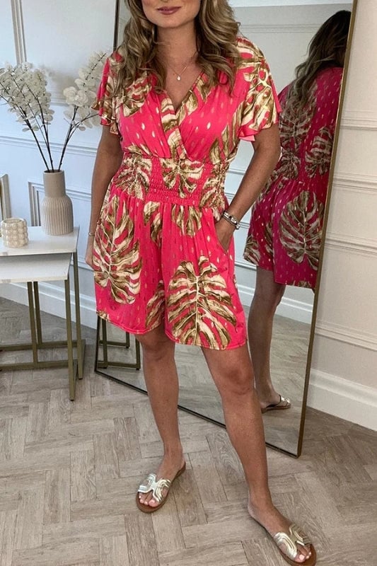 Florena – Casual Floral Print Jumpsuit