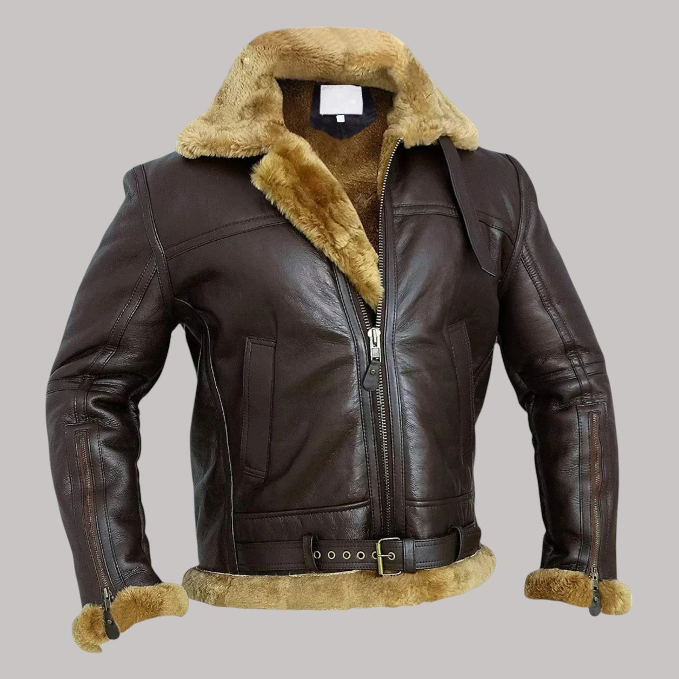 Enzo – Vintage Vegan Leather Bomber Jacket