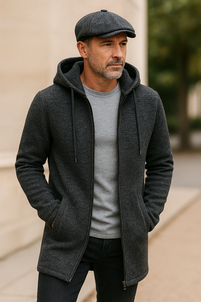 Elliot – Stylish Hooded Wool Coat