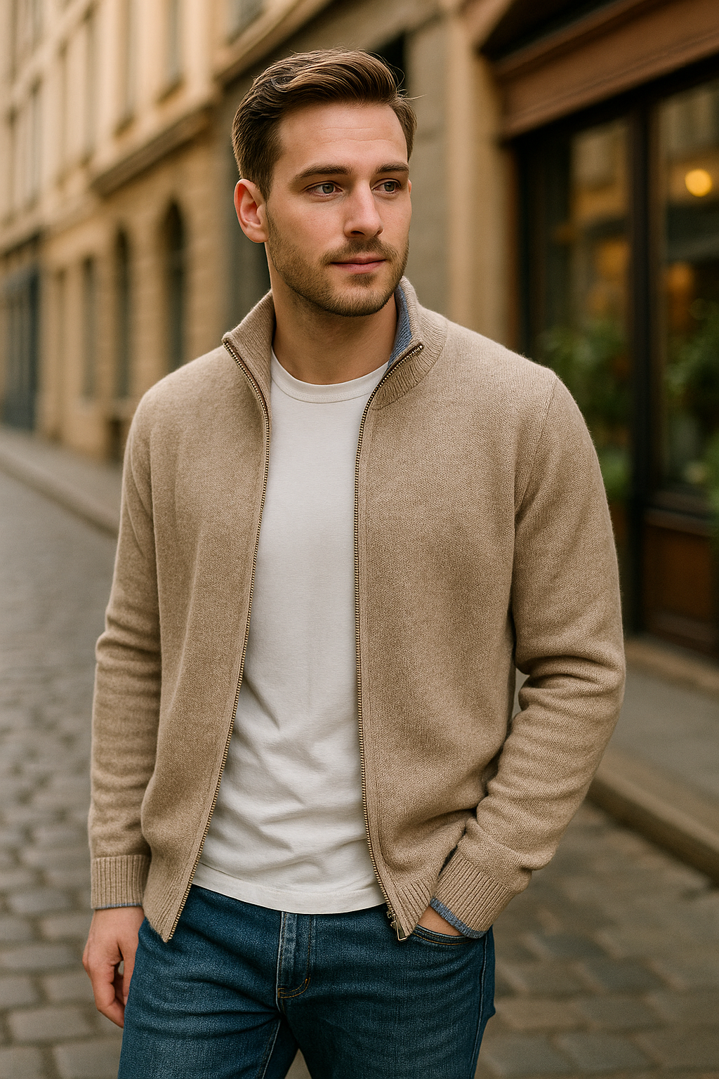 Harrison – Luxury Cashmere Zip Vest