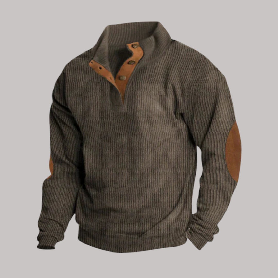 Jacob – Quarter-Button Knit Sweater