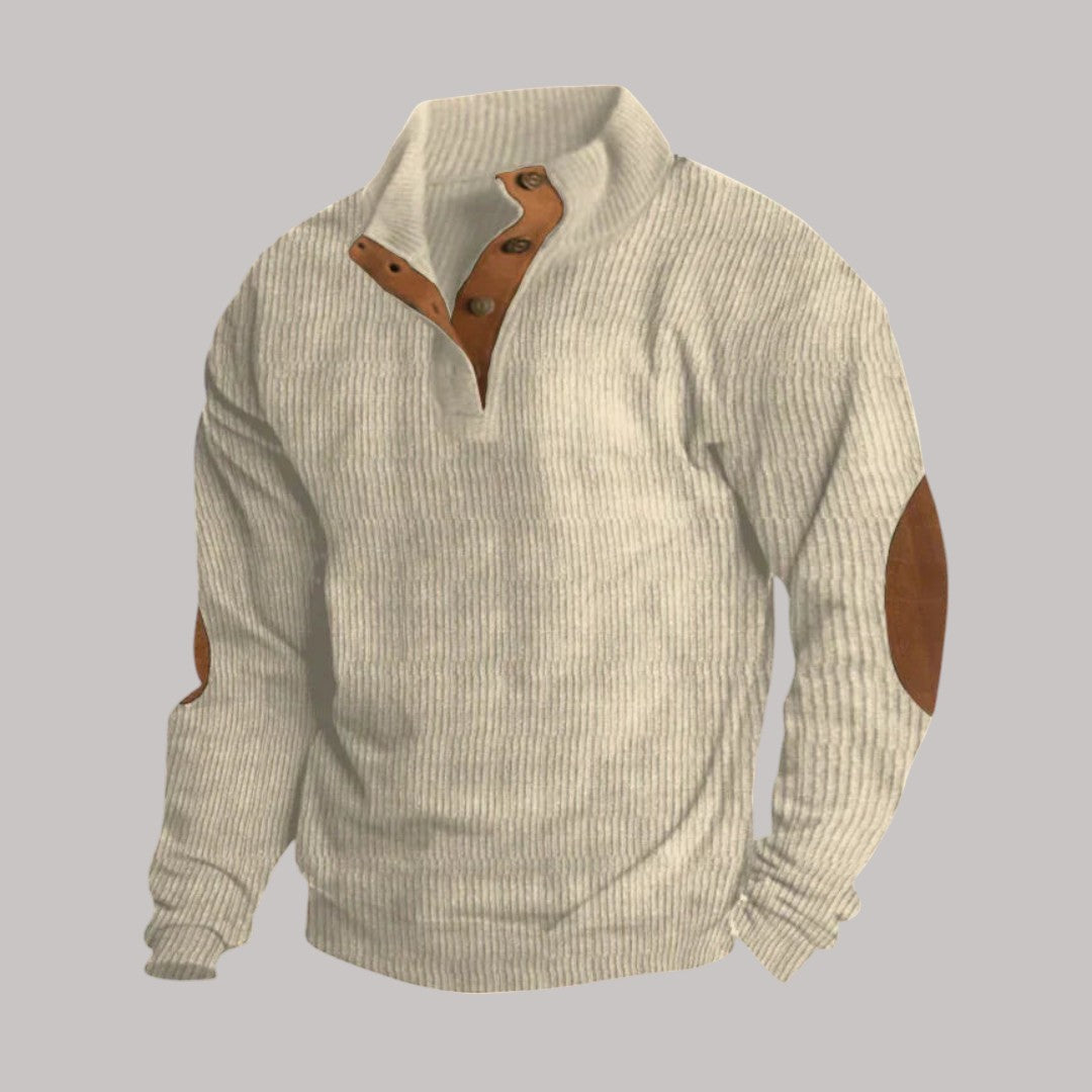 Jacob – Quarter-Button Knit Sweater