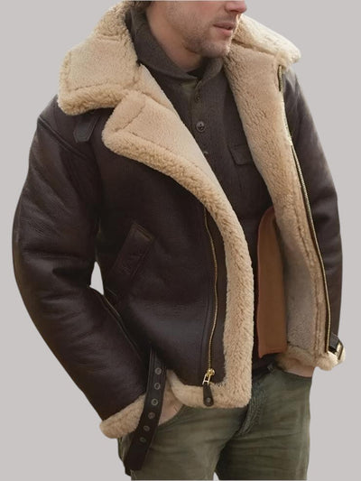 Enzo – Vintage Vegan Leather Bomber Jacket