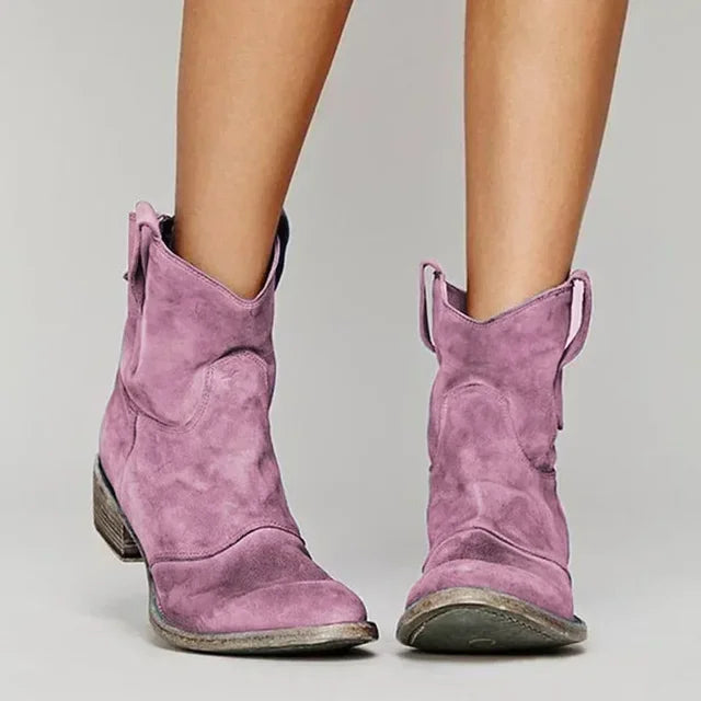 Sabine – Vintage Western Ankle Boots