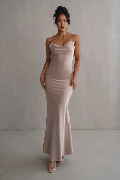 Cassiane - Satin Blumen Kleid