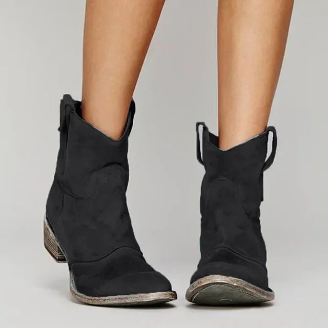Sabine – Vintage Western Ankle Boots