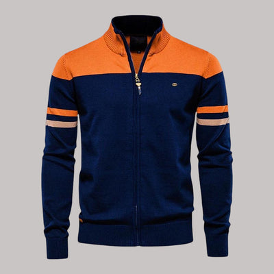 Lucas – Retro Zip-Up Cardigan